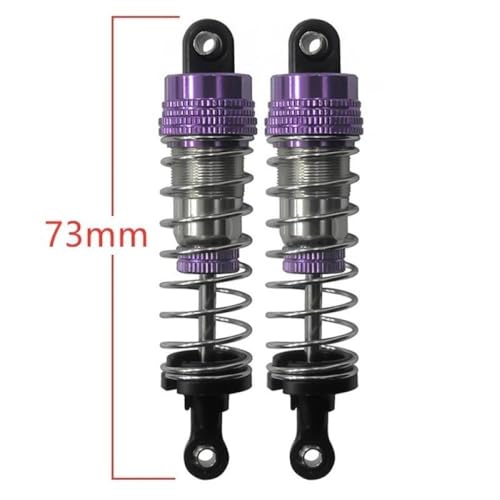 73 mm 80 mm Metallöl -Stoßdämpferdämpfer, kompatibel mit H16H H16E H16P 16207 16208 16209 16210 Modelle passt zu verschiedenen 1/16 RC CARS -Aufrüstungsteile von 1/16 Skala.(2pcs 73mm Purple) von HAUTFENM