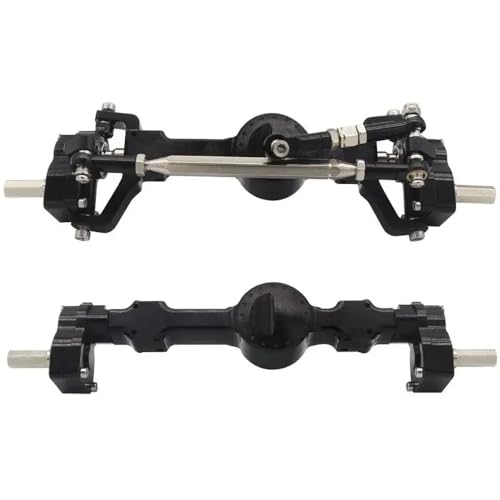 HAUTFENM 1/12 RC CAR Metall vorne und hinterher -Portalachse -Aufrüstung Teile mit MN99S MN D91 D96 MN98 MN45 -Modelle kompatibel(Black 1 Set) von HAUTFENM