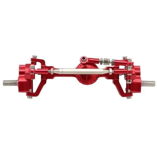 HAUTFENM 1/12 RC CAR Metall vorne und hinterher -Portalachse -Aufrüstung Teile mit MN99S MN D91 D96 MN98 MN45 -Modelle kompatibel(Red Front) von HAUTFENM