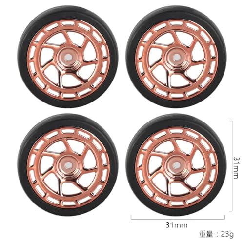 HAUTFENM 1 18 Skalen -RC -Auto -Drift -Reifenrad -Rad 31mm Hard Tire 4pcs Upgrade -Teile kompatibel mit AE86 A86 LD1801 LD1802 LD1803 LD1804 A01 A02 Modelle(LD-YX03J) von HAUTFENM