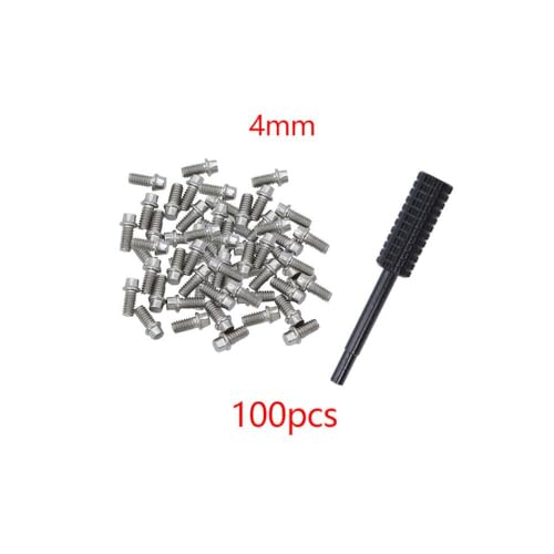 HAUTFENM 100 pcs M2 Stahlkanzlerringschrauben 1,9 Rad Felgen mit Schraubenschlüsselwerkzeug kompatibel mit 1 10 -Skala RC Crawler Cars AXI03007(100Pcs M2x4 Silver) von HAUTFENM