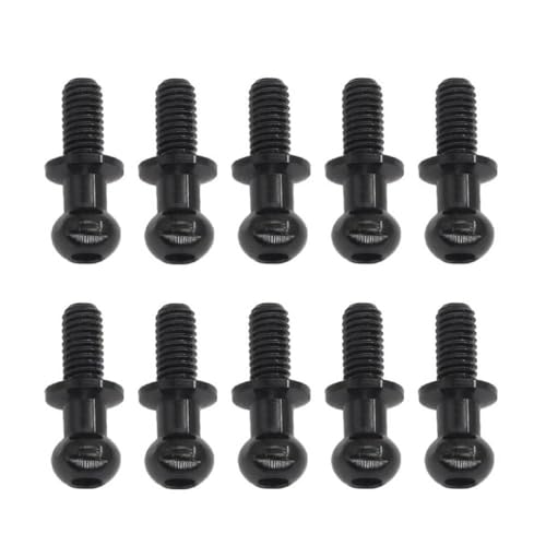 HAUTFENM 10pcs M3 Metall Hex -Kugelkopfschrauben mit 1 10 -Skala -RC -Drift -Autos wie TT01 TT02 D5 Modelle Universal Ersatzteile Zubehör kompatibel(Black) von HAUTFENM