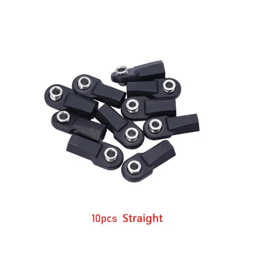 HAUTFENM 10pcs M4 gerade abgewinkelte Kunststoffstangenenden mit 7 mm Pivotkugel kompatibel mit 1 10 -Skala -RC -Crawler -Modellen für Verknüpfungssysteme wie Element TF2 CC01 und ähnliche Builds(A) von HAUTFENM