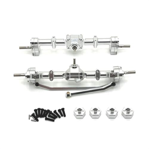 HAUTFENM 12 -mm -Rad -Hex -Adapter für 1 12 RC -Auto -Upgrade kompatibel mit MN168 Metall -Vorder- und Heck -Portalachsezubehör kompatibel(Silver) von HAUTFENM