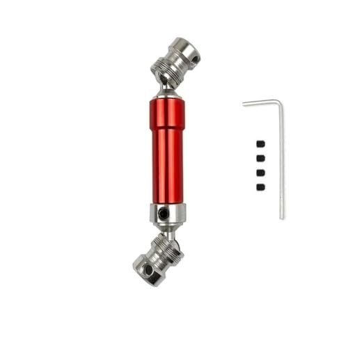 HAUTFENM 12427 12423 12428 12429 Metall-Heckantriebswelle 80 mm-100mm 1/12 RC-Auto-Upgrade-Teile mit verschiedenen RC-Modellen.(Red) von HAUTFENM