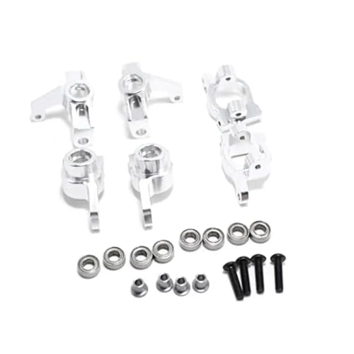 HAUTFENM 144001 144002 144010 124007 124008 124016 124017 124018 124019 Metalllenker C-Hub-Träger Ersatzteile, die mit RC-Autos und 1 10-Skala-Fahrzeuge kompatibel sind(Silver) von HAUTFENM
