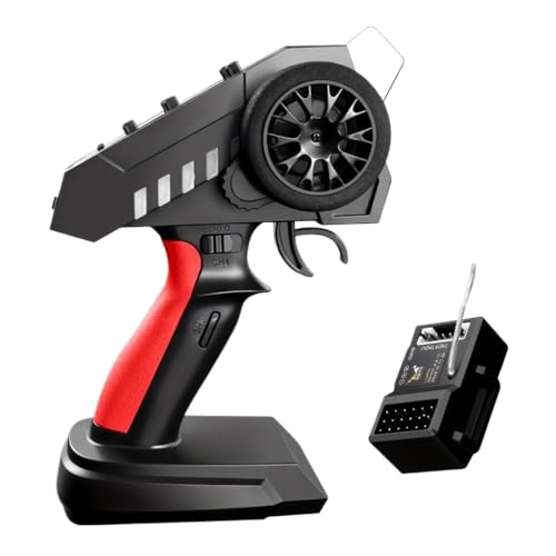 HAUTFENM 2,4 GHz 6Ch RC -Auto -Fernbediener -Sender und Empfänger kompatibel mit 1/8 1/10 1/12 1/14 1/16 Funksteuerfahrzeuge Skalierungen von HAUTFENM