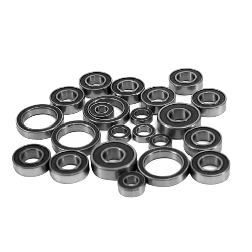 HAUTFENM 22pcs versiegeltes Lagerkit kompatibel mit 1/8 1/7 RC -Autos wie Ausgestoßener Talion Notorious Mojave 6S -Modelle Upgrade Ersatzteile Upgrade Teile(Black) von HAUTFENM