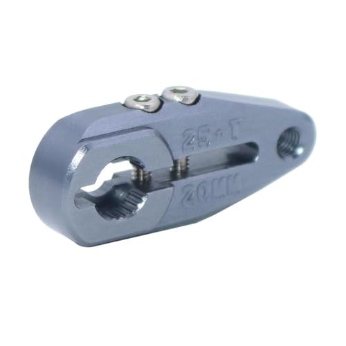 HAUTFENM 24 mm 20 mm Metall Servo Arm -Klemmhorn 25T Spline kompatibel mit 1 10 -Skala -RC -Buggy Raider und ähnlichen Servo -Modellen(20mm 1Pcs Titanium) von HAUTFENM