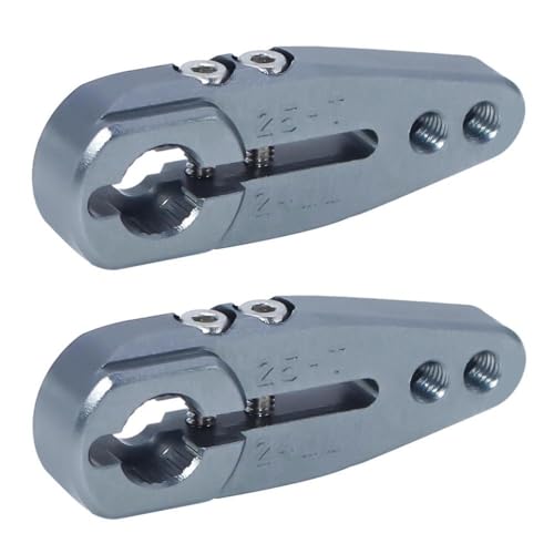 HAUTFENM 24 mm 20 mm Metall Servo Arm -Klemmhorn 25T Spline kompatibel mit 1 10 -Skala -RC -Buggy Raider und ähnlichen Servo -Modellen(24mm 2Pcs Titanium) von HAUTFENM