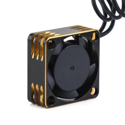 HAUTFENM 25 mm Metallkühlungslüfter 25x25 mm RC -Lüfter für Motor ESC -Kühlkörper kompatibel mit RC -Autoteilen und DIY -Kühlsystemen(Yellow) von HAUTFENM