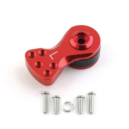 HAUTFENM 25t einstellbare Servo -Sparer Arm Horn kompatibel mit 1 10 -Skala -RC -Autos Hubschrauber Modellboot -Upgrade -Teile(L Red) von HAUTFENM