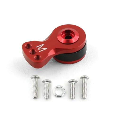 HAUTFENM 25t einstellbare Servo -Sparer Arm Horn kompatibel mit 1 10 -Skala -RC -Autos Hubschrauber Modellboot -Upgrade -Teile(M Red) von HAUTFENM