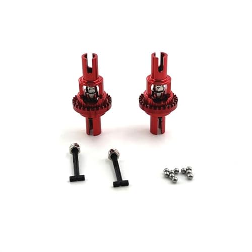 HAUTFENM 2pcs Metalldifferential -Upgrade -Teile für 1 28 Skala RC -Auto kompatibel mit den Modellen 284161 284010 284131 K989 K979 K969 P929 P939(Red) von HAUTFENM