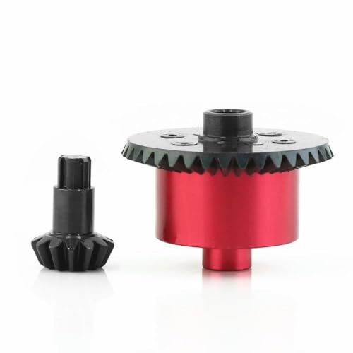 HAUTFENM 37T -Metalldifferentialkoffer mit 13T -Eingangsgetriebe -Aufrüstteilkompatibel mit 1 10 -Skala 4x4 RC -Fahrzeugen ähnlich wie der Ausgestoßene(Red) von HAUTFENM