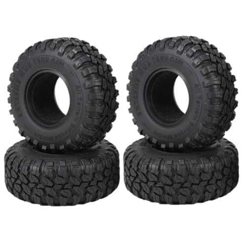 HAUTFENM 4pcs 118 mm 2,2 Zoll Gummistreifen Räder Setzen Sie mit 1 10 -Skala -RC -Crawler -Autos und ähnlichen Modellen kompatibel von HAUTFENM