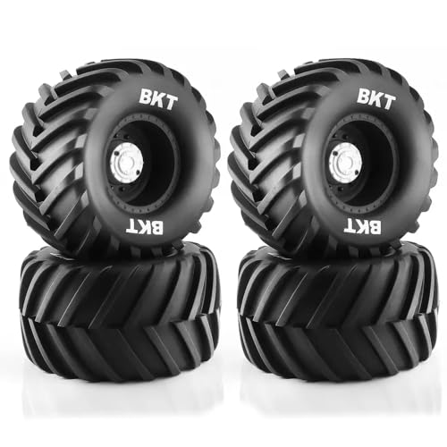 HAUTFENM 4pcs 133mm 1 10 Buggy -Reifen mit 12 -mm -Sechskanträdern mit 1 10 RC -Buggy -Upgrade -Teilen kompatibel(Black A) von HAUTFENM