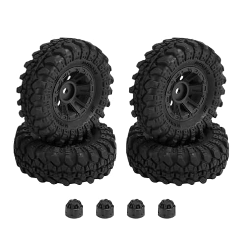 HAUTFENM 4pcs 55x20mm Rad und Reifenset kompatibel mit 1 24 -Skala -RC -Crawler -Autos wie SCX24 Stack AX24 Upgrade -Ersatzteile von HAUTFENM