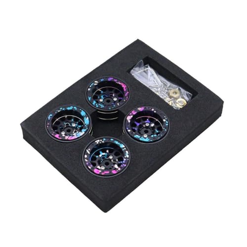 HAUTFENM 4pcs Aluminium und Messing 1,1 Zoll Beadlock Wheel Rims Hub Kompatibel mit 1 18 RC Crawler Car 1 24 SCX24 AX24 FMS -Upgrade -Teile für das Fahrzeug außerhalb der Straße HAUTFENM 4pcs Aluminium und Messing 1,1 Zoll Beadlock Wheel Rims Hub Kompatibel mit 1 18 RC Crawler Car 1 24 SCX24 AX24 FMS -Upgrade -Teile für das Fahrzeug außerhalb der Straße von HAUTFENM