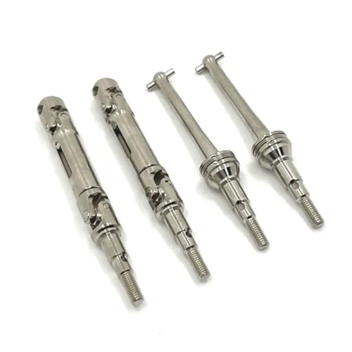 HAUTFENM 4pcs Metallantriebswelle für 1 14 -Skala -RC -Autos kompatibel mit Hyper GO -Modellen 14209 14210 Vorder- und hintere Upgrade -Teile(Silver) von HAUTFENM