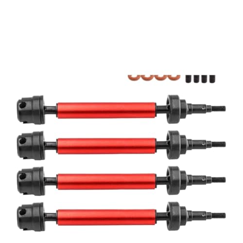 HAUTFENM 4pcs Metallantriebswelle vorne und hinten kompatibel mit 1 10 -Skala 3S V2 Wirbel -Aufrüstung Teile Austausch für RC -Autofahrtenwelle(Red) von HAUTFENM
