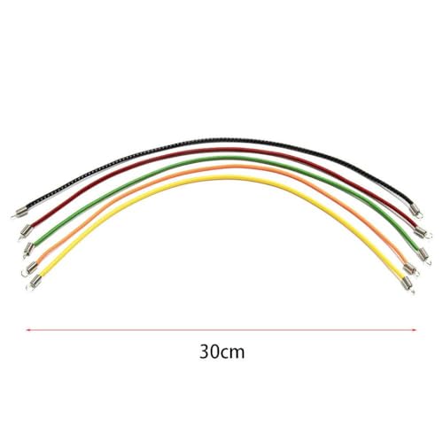 HAUTFENM 5pcs 15 cm 20 cm 30 cm Nylon elastisches Seil RC -Auto -Dachgepäckträger mit 1/10 1/18 1/24 RC -Crawler -Autos wie SCX24 kompatibel(5 Color 30cm) von HAUTFENM