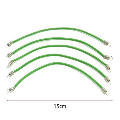 HAUTFENM 5pcs 15 cm 20 cm 30 cm Nylon elastisches Seil RC -Auto -Dachgepäckträger mit 1/10 1/18 1/24 RC -Crawler -Autos wie SCX24 kompatibel(Green 15cm) von HAUTFENM