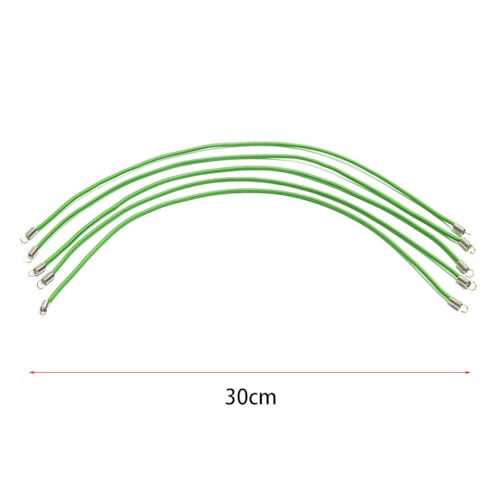 HAUTFENM 5pcs 15 cm 20 cm 30 cm Nylon elastisches Seil RC -Auto -Dachgepäckträger mit 1/10 1/18 1/24 RC -Crawler -Autos wie SCX24 kompatibel(Green 30cm) von HAUTFENM