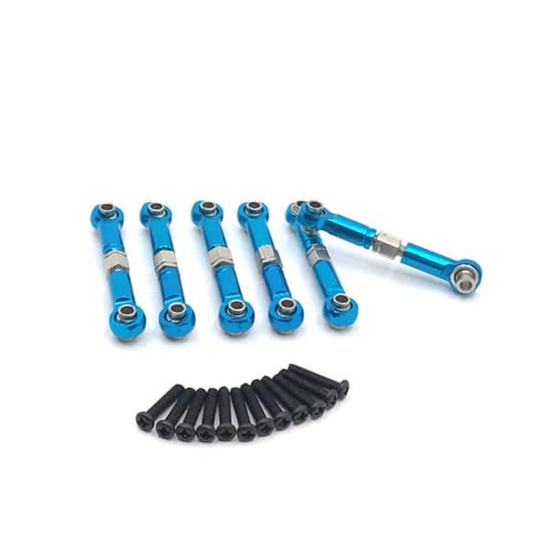 HAUTFENM 6PCS Metall Link Stange Stange Bindung HS 18301 18302 18311 18312 18321 18322 Upgrade -Teile für 1 18 Skala RC -Autos kompatibel mit verschiedenen Modellen(Blue) von HAUTFENM