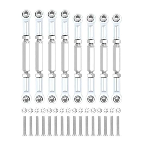HAUTFENM C14 C24 Mn Mn99S -Bindungsstange für RC -Auto -Metall -Chassis Pull -Stange Teile Teile Zubehör kompatibel mit verschiedenen RC -Modellen(Silver) von HAUTFENM