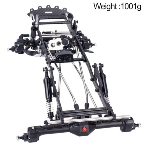 HAUTFENM Carbon -Faserrahmen -Schienen -Chassis -Kit mit leichtem Portalgetriebe Überschnittplatte kompatibel mit 1 10 -Skala -RC -Crawler -Wettbewerbs -Rigs(Chassis Kit B) von HAUTFENM
