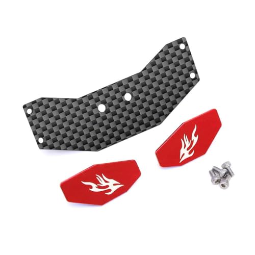 HAUTFENM Carbonfaser -Heckflügel für 1/24 B 2WD Buggy RC -Auto Leichtes Aluminium -Schwanzflügel -Upgrade Teil kompatibel mit ähnlichen Modellen(Red) von HAUTFENM