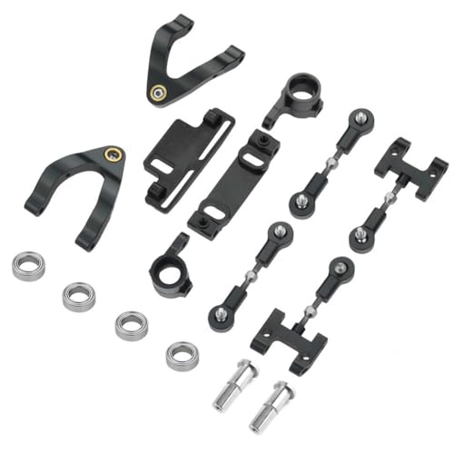 HAUTFENM D12 D22 D32 D42 Metalllenker Lenkbecher Oberster unter dem unteren Arm Slider Drehen Block -Upgrade -Teile für 1 10 -Skala -RC -Automodelle mit verschiedenen Marken kompatibel(Black) von HAUTFENM