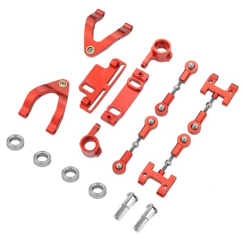 HAUTFENM D12 D22 D32 D42 Metalllenker Lenkbecher Oberster unter dem unteren Arm Slider Drehen Block -Upgrade -Teile für 1 10 -Skala -RC -Automodelle mit verschiedenen Marken kompatibel(Red) von HAUTFENM