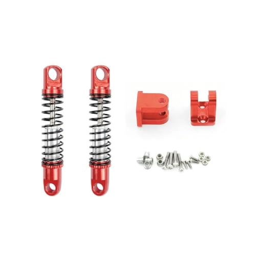 HAUTFENM D12 D42 Metallschockdämpfer Dämpfer vorne hinten für RC -Auto mit Montagesitz passt zu verschiedenen 1 10 -Skala -Modellen(2pcs Front Red) von HAUTFENM