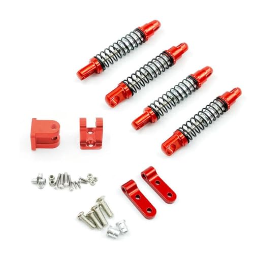 HAUTFENM D12 D42 Metallschockdämpfer Dämpfer vorne hinten für RC -Auto mit Montagesitz passt zu verschiedenen 1 10 -Skala -Modellen(4pcs Red) von HAUTFENM