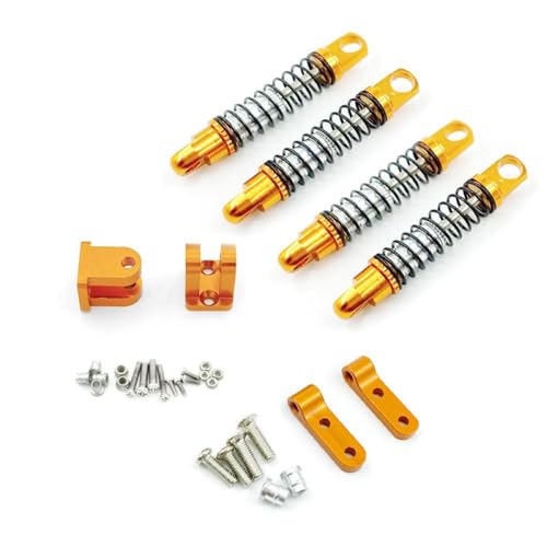 HAUTFENM D12 D42 Metallschockdämpfer Dämpfer vorne hinten für RC -Auto mit Montagesitz passt zu verschiedenen 1 10 -Skala -Modellen(4pcs Yellow) von HAUTFENM