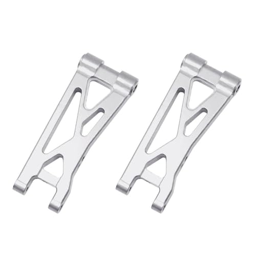 HAUTFENM Ersatz -Aluminium -Hecksuspensionsarme mit 1 24 -Skala 2WD -Buggy RTR RC Cars Passt LOS00007 Modell(Silver) von HAUTFENM