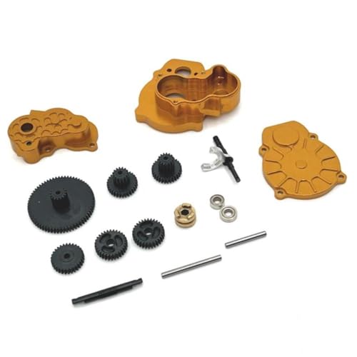 HAUTFENM FMS 1/24 RC Car Metal Metall Getriebe Getriebe Einrichten Aktualisierung Teile, die mit 1/24 RC -Modellen kompatibel sind(Yellow) von HAUTFENM