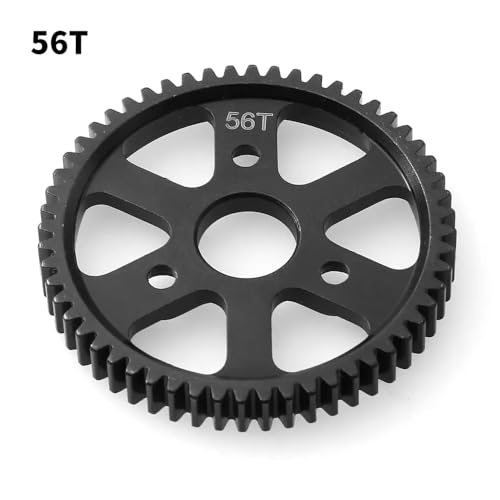 HAUTFENM Härtenstahl 54T 56T 58T 62T 65T 68T Hauptsporngetriebe 0,8 m 32p 3960 kompatibel mit 1 10 Skala E Maxx RC -Auto -Upgrade -Teile Austausch für RC -Fahrzeugmodelle(56T) von HAUTFENM
