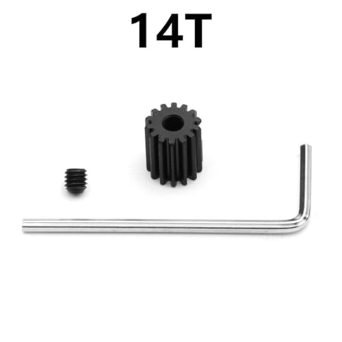 HAUTFENM Hyper GO H16 16207 16208 16209 16210 14209 14210 14301 Kompatibler Stahlmotorgetriebe 14T 19T 22t 26T für RC -Auto- und Austauschteile(14T) von HAUTFENM