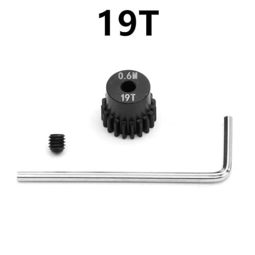 HAUTFENM Hyper GO H16 16207 16208 16209 16210 14209 14210 14301 Kompatibler Stahlmotorgetriebe 14T 19T 22t 26T für RC -Auto- und Austauschteile(19T) von HAUTFENM