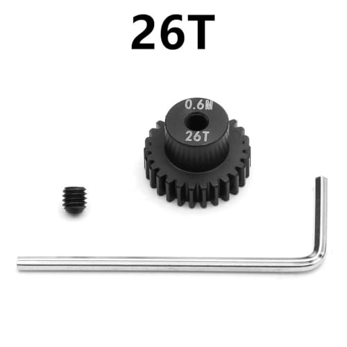HAUTFENM Hyper GO H16 16207 16208 16209 16210 14209 14210 14301 Kompatibler Stahlmotorgetriebe 14T 19T 22t 26T für RC -Auto- und Austauschteile(26T) von HAUTFENM
