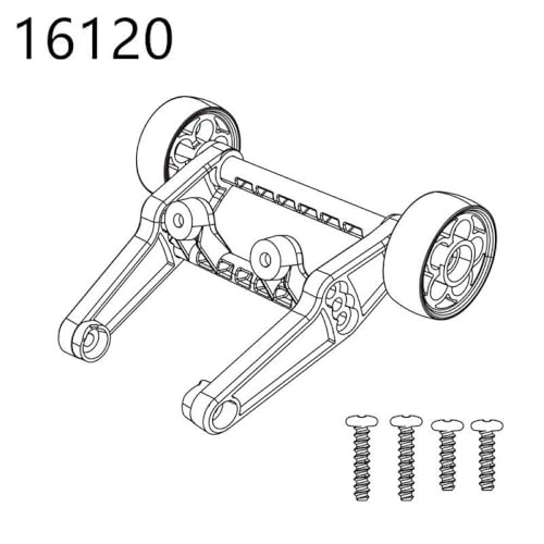 HAUTFENM Hyper GO H16H 16208 16209 16210 kompatible Differentialschockdämpfer -Reifen -Stoßstangen Zahnrad für 1 16 -Skala -RC -Autoteile und(16120) von HAUTFENM