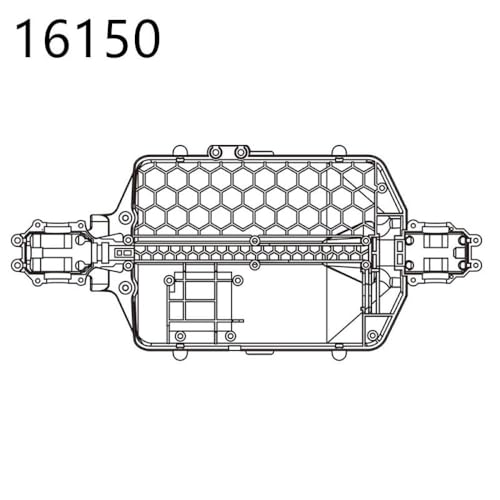 HAUTFENM Hyper GO H16H 16208 16209 16210 kompatible Differentialschockdämpfer -Reifen -Stoßstangen Zahnrad für 1 16 -Skala -RC -Autoteile und(16150) von HAUTFENM