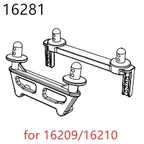 HAUTFENM Hyper GO H16H 16208 16209 16210 kompatible Differentialschockdämpfer -Reifen -Stoßstangen Zahnrad für 1 16 -Skala -RC -Autoteile und(16281) von HAUTFENM