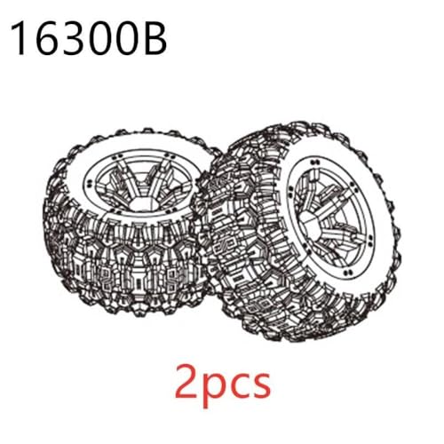 HAUTFENM Hyper GO H16H 16208 16209 16210 kompatible Differentialschockdämpfer -Reifen -Stoßstangen Zahnrad für 1 16 -Skala -RC -Autoteile und(16300B) von HAUTFENM