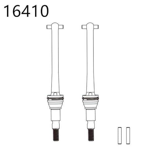 HAUTFENM Hyper GO H16H 16208 16209 16210 kompatible Differentialschockdämpfer -Reifen -Stoßstangen Zahnrad für 1 16 -Skala -RC -Autoteile und(16410) von HAUTFENM