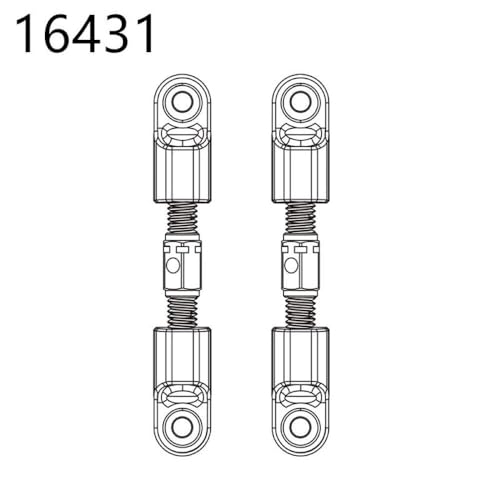 HAUTFENM Hyper GO H16H 16208 16209 16210 kompatible Differentialschockdämpfer -Reifen -Stoßstangen Zahnrad für 1 16 -Skala -RC -Autoteile und(16431) von HAUTFENM