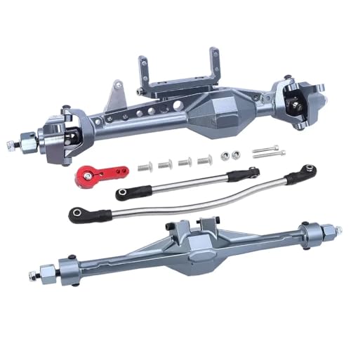 HAUTFENM III Aluminium vorne hinten gerade Achse eingestellt mit 1 10 Skala RC Crawler Car Upgrade Teile III Axi 03007 Achsen(Front Axle Silver) von HAUTFENM